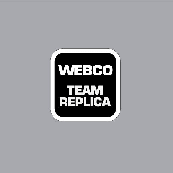 Webco - TEAM REPLICA White Seat tube decal - old school bmx - Bmx Products AU