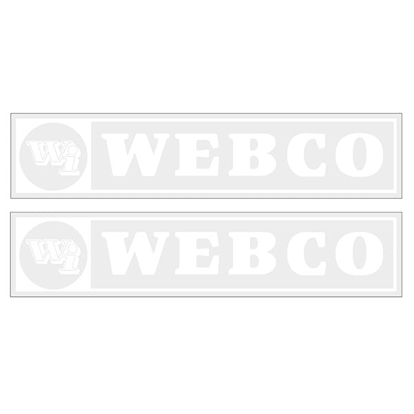 Webco - white on clear downtube decals - old school bmx - Bmx Products AU