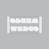 Webco - white on clear - once piece downtube decal - old school bmx - Bmx Products AU