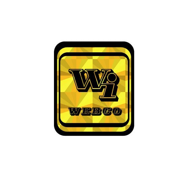 Webco - WI WEBCO Yellow Prism Seat tube decal - old school bmx - Bmx Products AU
