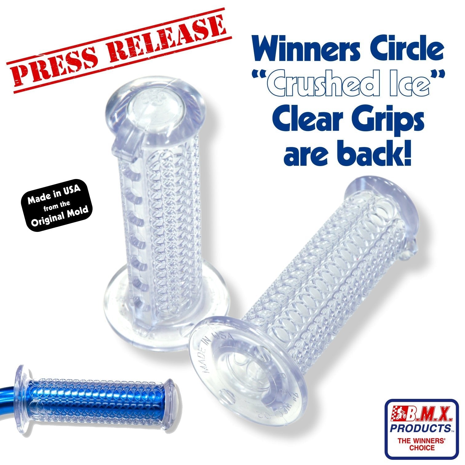 Winners Choice or Winners Circle CLEAR Grips - Old school bmx - Bmx Products AU