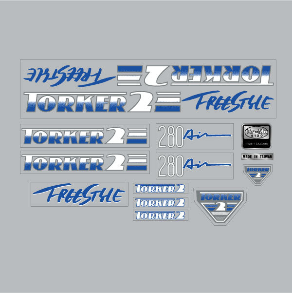 Torker - 1986 Torker 2 - 280 AIR Freestyle Blue decal set