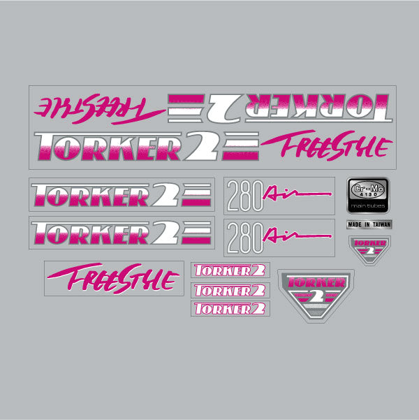 Torker - 1986 Torker 2 - 280 AIR Freestyle Magenta decal set