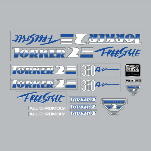 Torker - 1986 Torker 2 - 360 AIR Freestyle Blue decal set