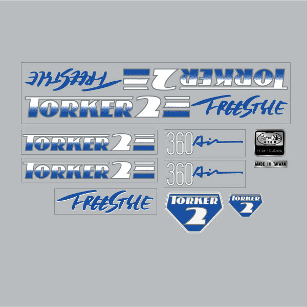 Torker - 1987 Torker 2 - 360 AIR Freestyle Blue decal set