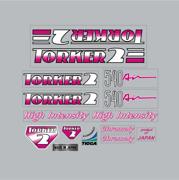 Torker - 1987 Torker 2 - 540 AIR Freestyle Magenta decal set