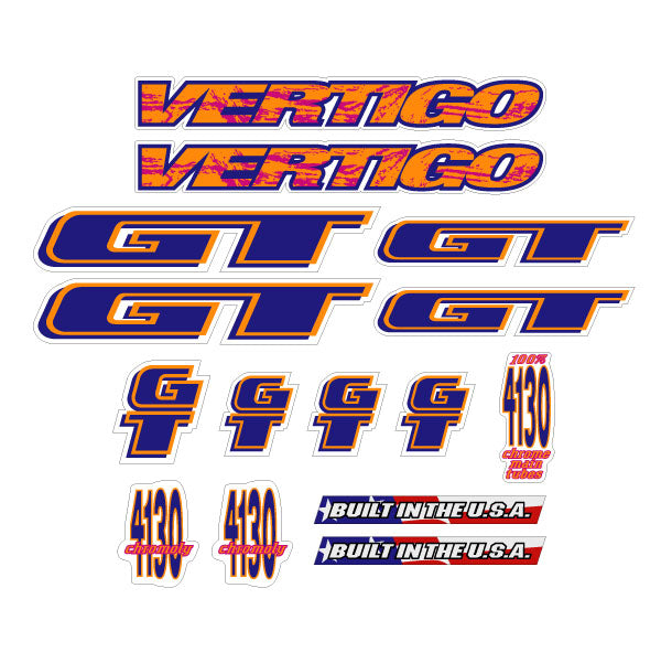 GT - 1994 Vertigo decal set - for Blue frame