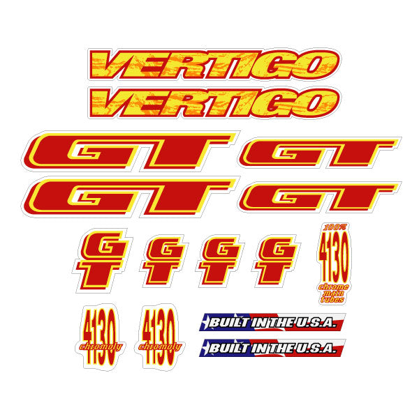 GT - 1994 Vertigo decal set - for Black frame