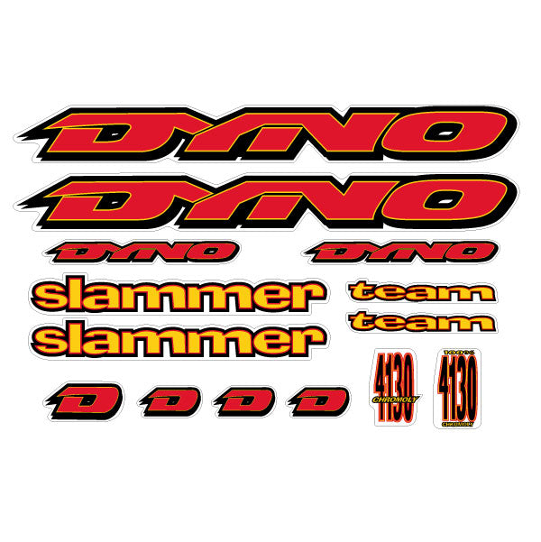 DYNO - 1995 Slammer Team for chrome frame decal set - old school bmx ...