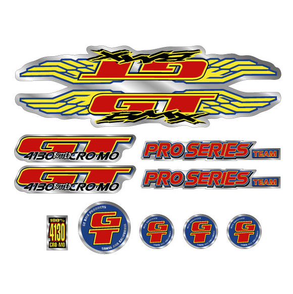 GT - 1996 Pro Series TEAM - Chrome decal set - Old school bmx