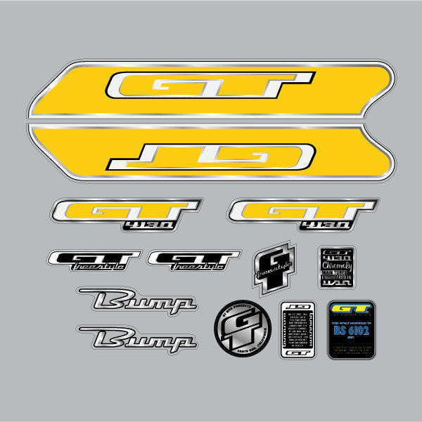 GT - 2001 Bump decal set - for black frame