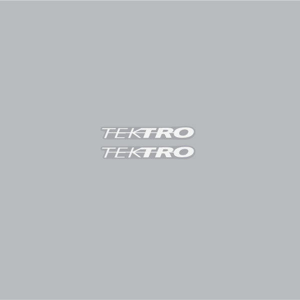 Tektro - Brake arm decal in white - on Clear