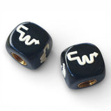 CW - Logo Dice Tire Valve Caps (Pair) - BLACK