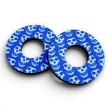 Grip Donuts - (Pair) - BLUE - SKULLS