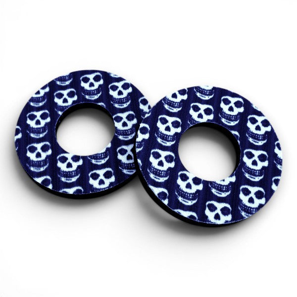 Grip Donuts - (Pair) - BLACK - SKULLS