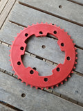 NOS-ADDICKS - 43T Chainwheel in Red (#29)