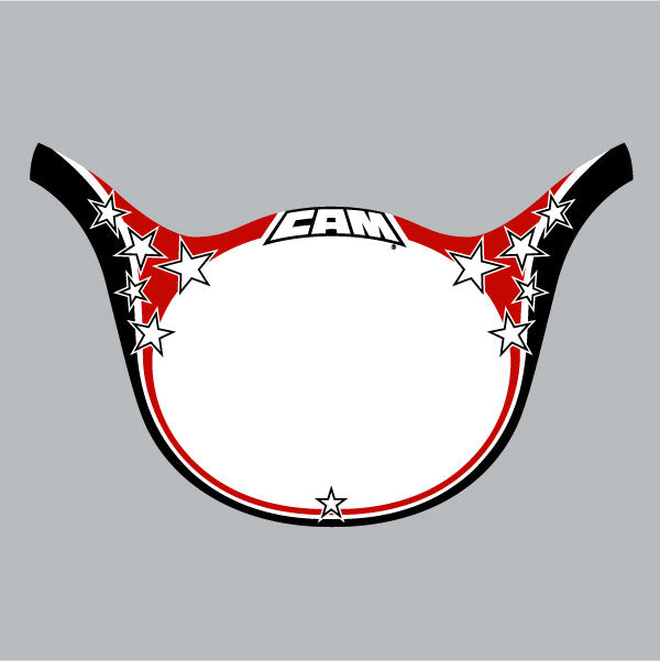 Cam Plate Number plate - Red Black decal only