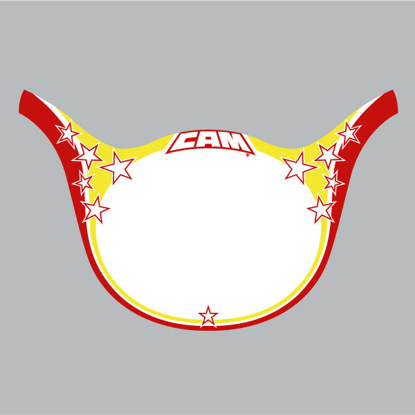 Cam Plate Number plate - Red Yellow decal only