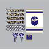 Cyclops - Warwick - decal set - old school bmx