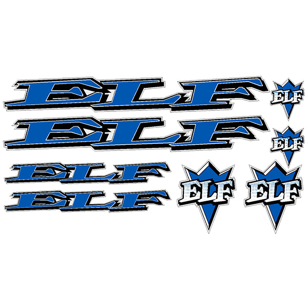 ELF Metallic blue decal set old school bmx