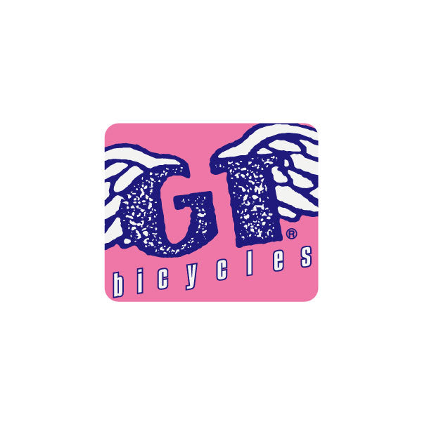 GT - Freestyle Bicycles - Pink and Blue plate decal