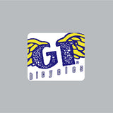 GT - Freestyle Bicycles - White and Dark Blue plate decal