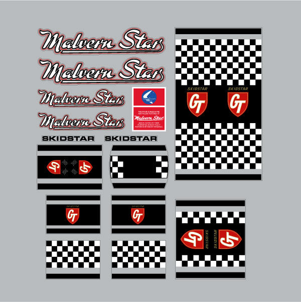 Malvern Star - SKIDSTAR GT Dragstar decal set