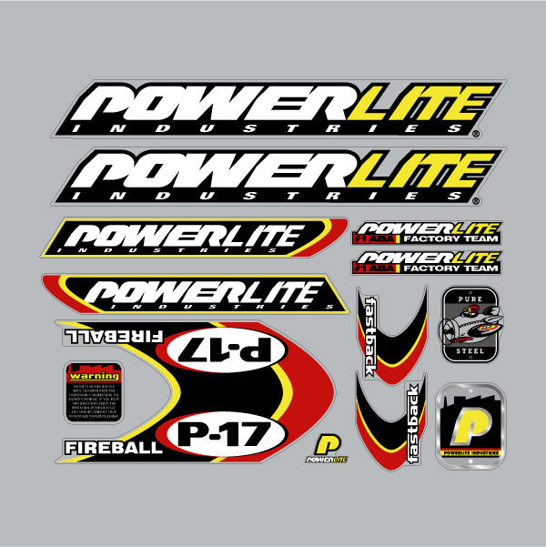 Powerlite - 2001 P17 Fireball Clear decal set