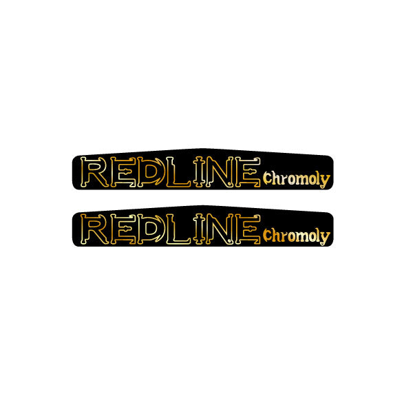 Redline - Monster "Cromo" crank decal set - Black with Gold