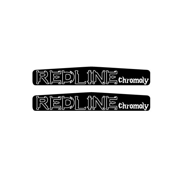 Redline - Monster "Cromo" crank decal set - Black with White