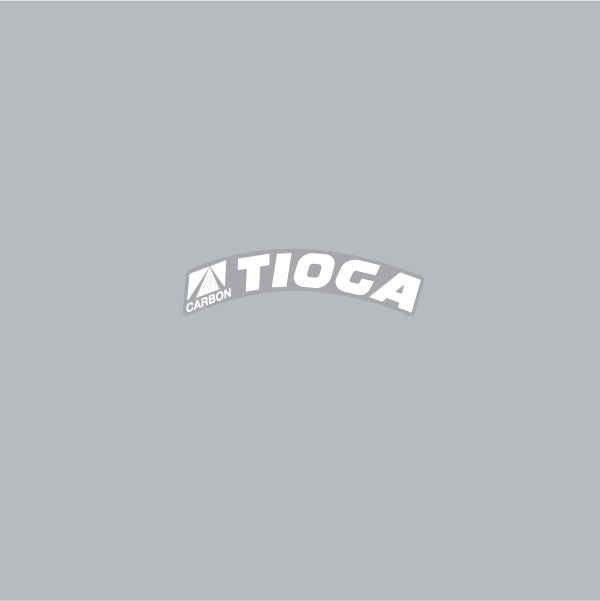 Tioga - CARBON Sprocket decal - White on clear