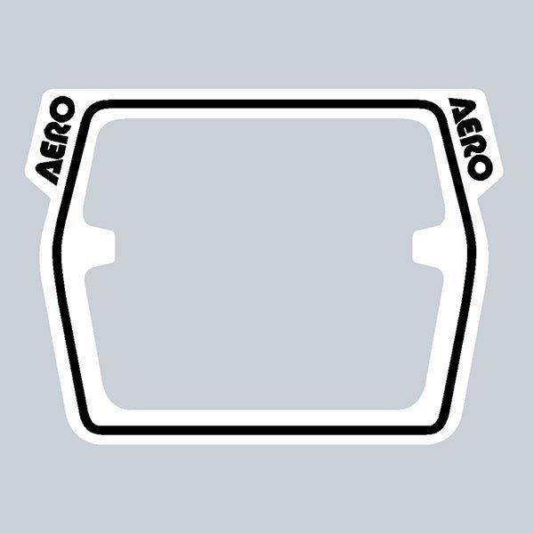 AERO - Mesh Raceplate DECAL ONLY - WHITE - old school bmx - Bmx Products AU