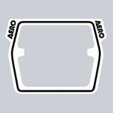 AERO - Mesh Raceplate DECAL ONLY - WHITE - old school bmx - Bmx Products AU