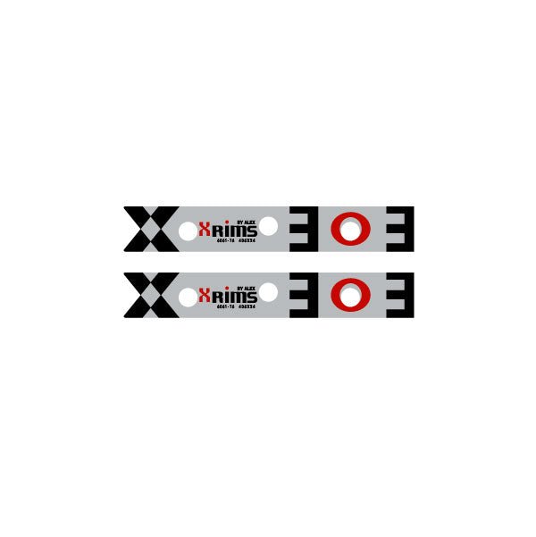 Alex Rims - X RIMS 6061 - T6 406X24 RED rim decals - Bmx Products AU