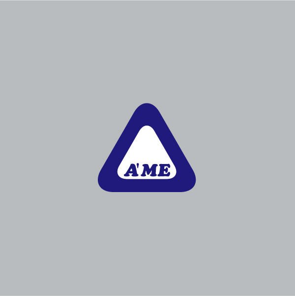 AME - Bubble font triangle decal in blue - Bmx Products AU