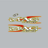 Answer - Mag fork decal set in Red & Yellow - Old school bmx - Bmx Products AU