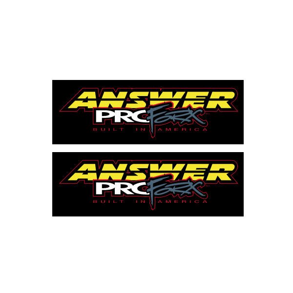 Answer - Pro Forx fork decal set in Black, Yellow, Silver & Red - Old school bmx - Bmx Products AU