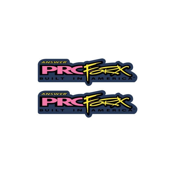 Answer - Pro Forx fork decal set in Pink, Yellow & Navy Fade - Old school bmx - Bmx Products AU