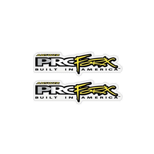 Answer - Pro Forx fork decal set in Silver, White & Yellow - Old school bmx - Bmx Products AU