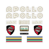 Apollo - BMX MKIII - THIN FONT Gold White decal set - old school bmx - Bmx Products AU