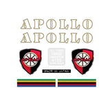 Apollo - Tange Made - Gold White decal set - old school bmx - Bmx Products AU