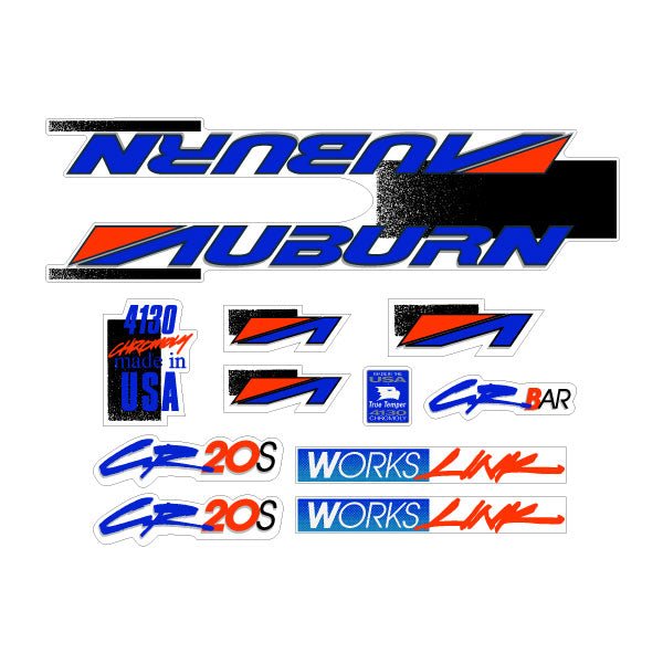 Auburn - 1992 CR - 20S decal set for green frame - old school bmx - Bmx Products AU