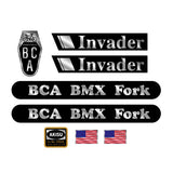 BCA - Invader on chrome decal set - Old School BMX - Bmx Products AU