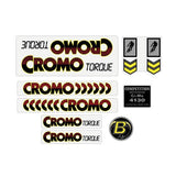 Bennett - Cromo Torque black CLEAR decal set - old school bmx - Bmx Products AU