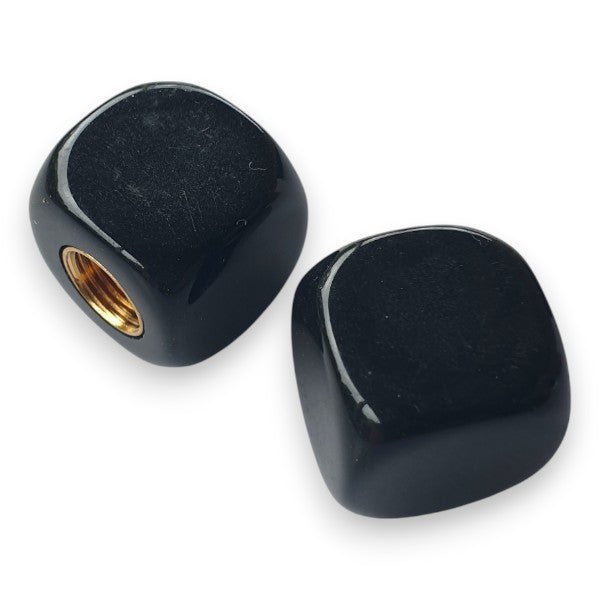 Blank - Dice Tire Valve Caps (Pair) - Black - old school bmx - Bmx Products AU