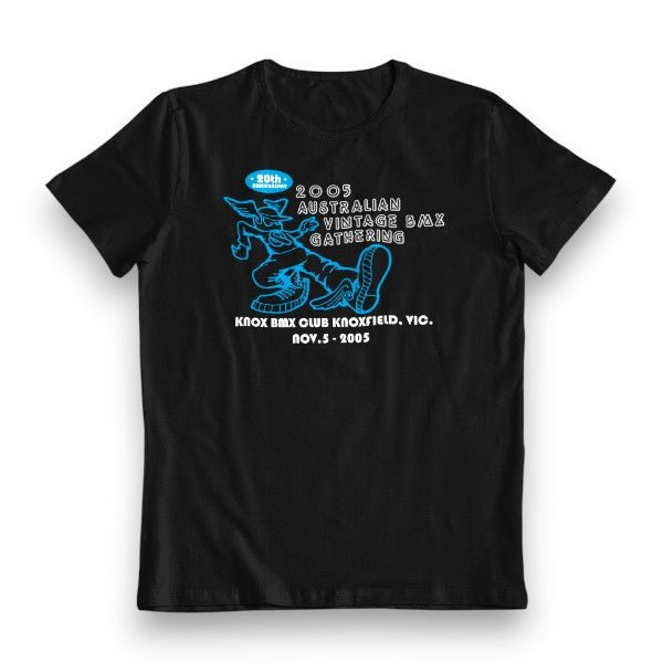 BMX Show - 20th Aniversary of BMX shows in Oz - Tshirt - Black - Old school BMX - Bmx Products AU
