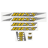 BOSS Racing - 20" Early - Yellow decal set - old school bmx - Bmx Products AU