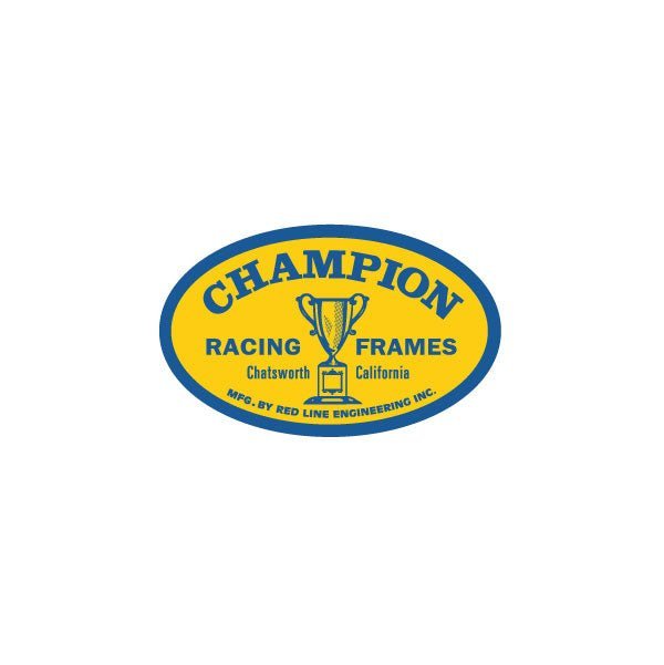 Champion - OVAL "MFG by Redline" decal - old school bmx - Bmx Products AU