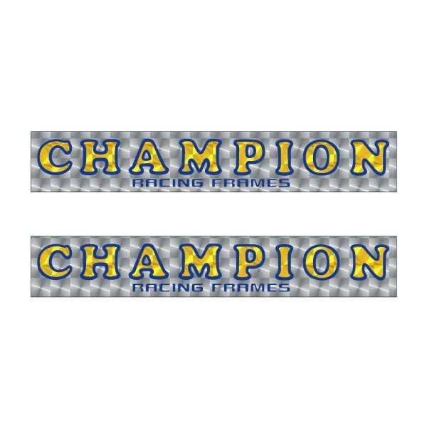 Champion - Schwerma Main tube PRISM decals - old school bmx - Bmx Products AU