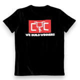 CYC - "We build winners" on black - T-Shirt - old school bmx - Bmx Products AU